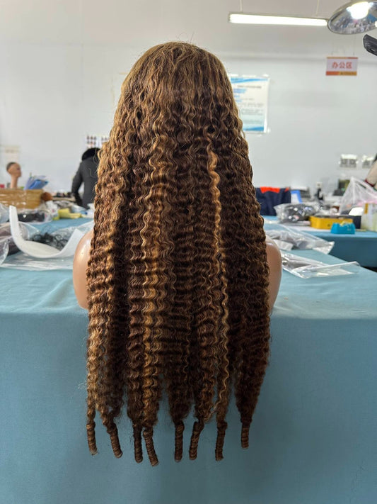 4/27 Burmese Curly Human Hair HD Lace Wig