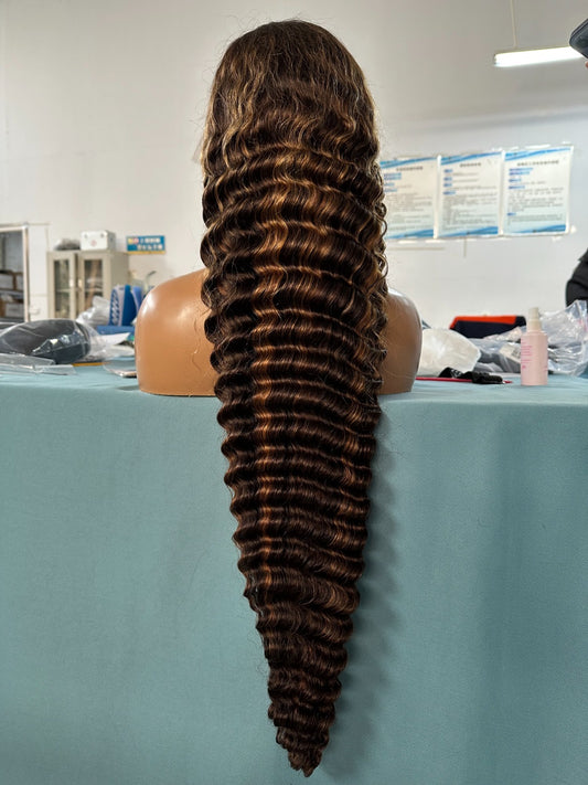 4/27 Deep Wave Human Hair HD Lace Wig