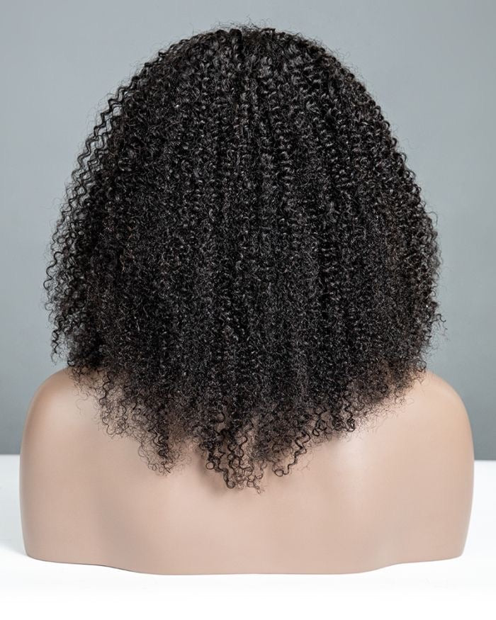 Kinky Curly Human Hair Half Wig