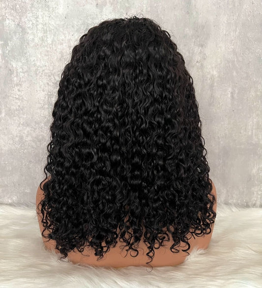 Burmese Curly Human Hair Half Wig