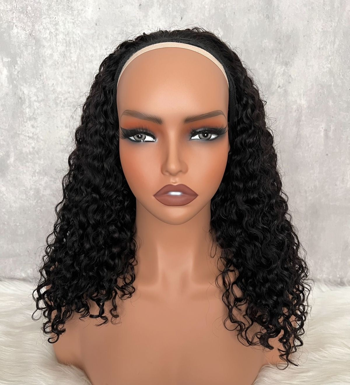 Burmese Curly Human Hair Half Wig