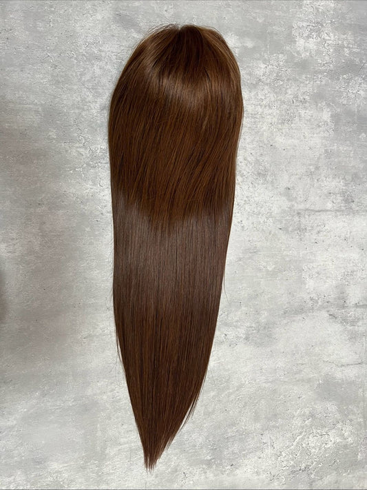 Chocolate Brown Straight Human Hair HD Lace Front Wig