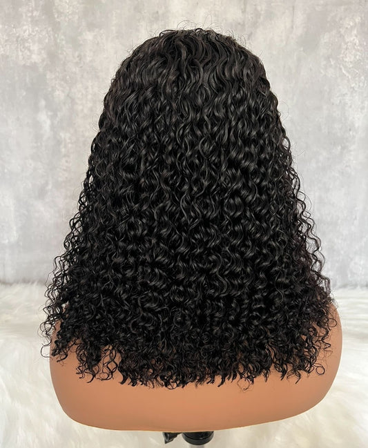 Water Wave Human Hair Half Wig